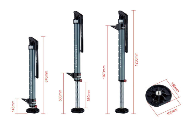 2 Aluminum High Lift Hydraulic Jack Monkey Climbing Jack